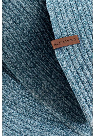 Cesta El Yapımı Örgü Turkuaz Kilim 50x80 4006 Turkuaz