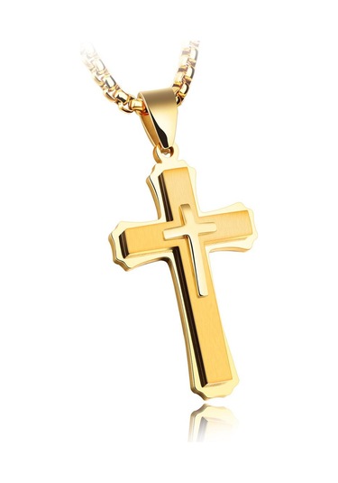 Altın Opk Retro Geçişli Kolye Erkek Hediye Altın