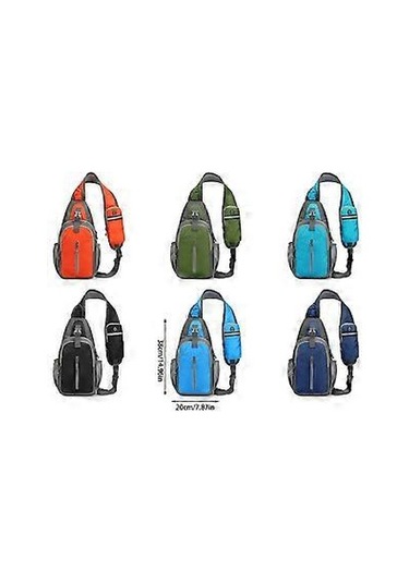 Erkek Göğüs Çantası Askılı Çanta Sırt Çantaları Naylon Çapraz Askılı Çanta Günlük Günlük Sırt Çantaları Açık Hava Omuz Sırt Çantaları Büyük Göğüs Cebi Gök Mavisi