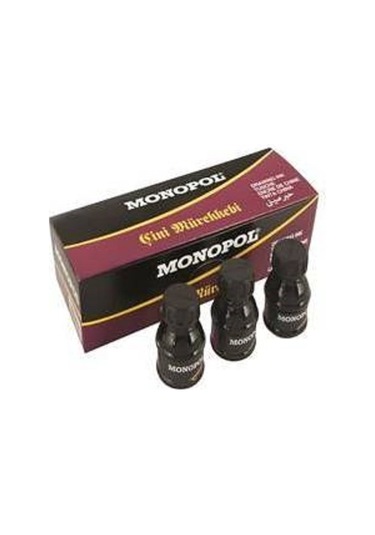 Monopol Çini Mürekkebi Cam Şişede Siyah 1102 12  Adet