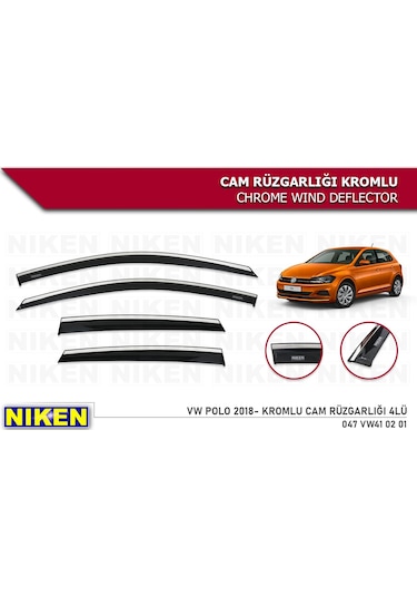 Vw Polo 2018 Sonrası Kromlu Cam Rüzgarlığı Niken 4Lü Set