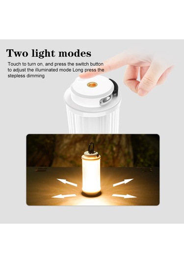 Açık Taşınabilir Kamp Işığı Kademesiz Karartma Yüksek Siyah Siyah