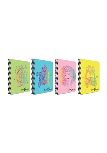 Faber Castell Defter Faces Pp Kapak Spiralli 140 Yaprak Kareli 5075000496000