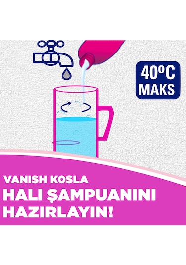 Vanish Kosla Gold Makinede Halı Yıkama Şampuanı 2 x 800 ML