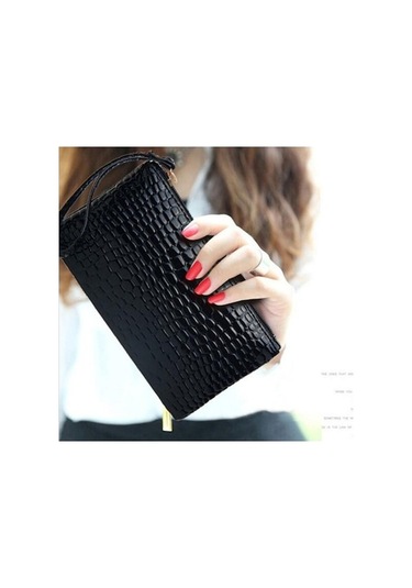 Dancemonkey Timsah Telefon Suni Para Kırmızı Kadın Gül Deri Debriyaj Cüzdanı Cüzdan Çanta Çanta Bozuk Lq Pembe