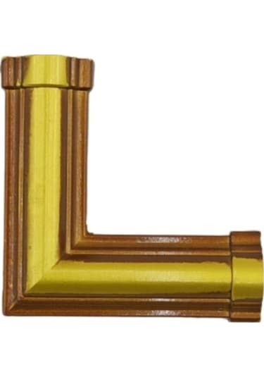 Kahve Eskitme 3 Cm'lik Çıta Uyumlu L Köşe