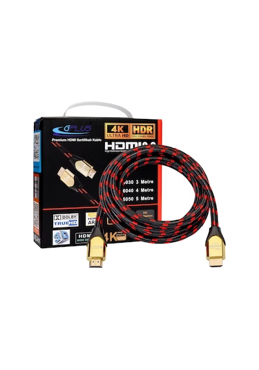 Gplus 4k60 1 Metre 18 Gbps Hdcp Hdr Arc Hdmı 2.0 4k 26 Awg Kablo