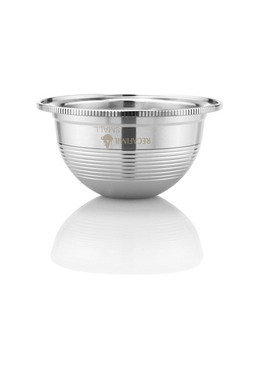 Wezone Yeniden Kullanılabilir Paslanmaz Çelik Kahve Kapsülü - Nespresso Vertuoline Gca1 Ve Delonghi Env150 Uyumlu Filtre Seti Gümüş