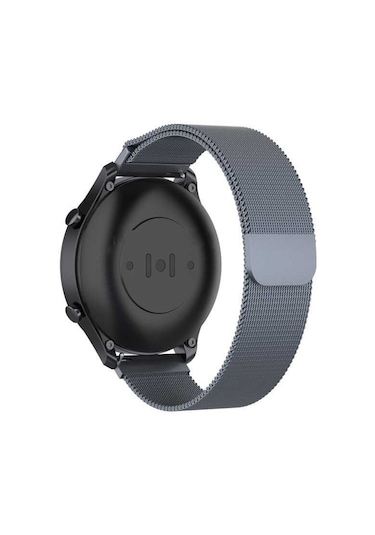 Gear S3 22mm Uyumlu Krd-12 Metal Zore Kordon-gri