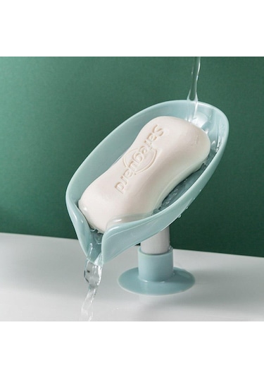 Yeşil 1 Adet Vantuzlu Su Giderli Sabunluk Şık Tasarımlı Su Tutmaz Katı Sabunluk Diğer