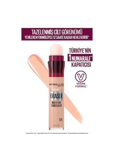 Maybelline New York Instant Anti Age Eraser Kapatıcı 121 Light Honey