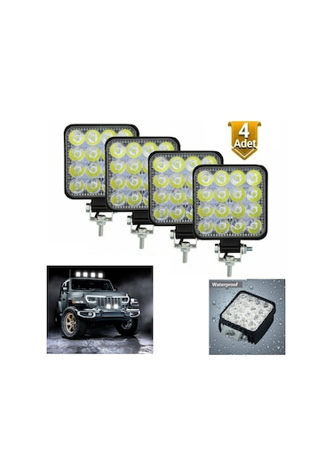 Off Road Iş Makinesi Projektör Çalışma Ve Sis Lambası 4 ADET