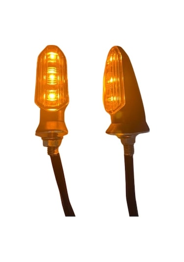 Carub Motosiklet Sinyal Lamba Üniversal 12v Beyaz Cam Sarı Led 2l
