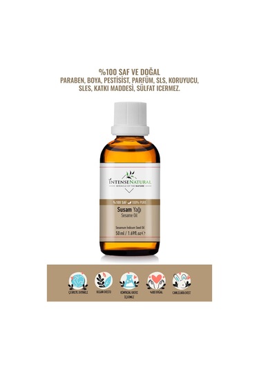 Intense Natural Susam Yağı Soğuk Sıkım 50 ML