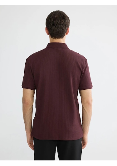Lc Waikiki Bordo Polo Yaka Fitilli Erkek Triko Tişört