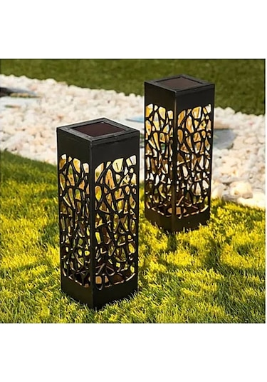 Dekoratif Solar Güneş Enerjili Bahçe Aydınlatması Yürüyüş Yolu Seti 6 Adet