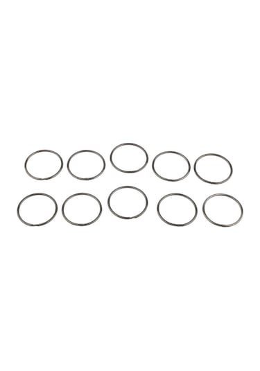 Homyl 10 Adet Bölünmüş Anahtarlık Yüzük Gevşek Siyah-35mm Siyah-35mm