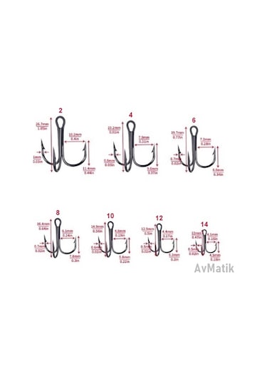 Avmatik Black Nickel Üçlü İğne 1 Adet No: 10