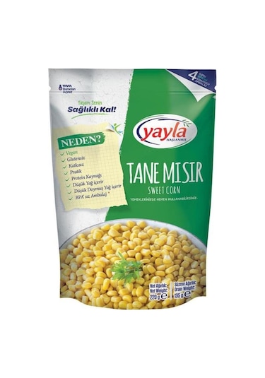 Yayla Haşlanmış Tane Mısır 220 Gr