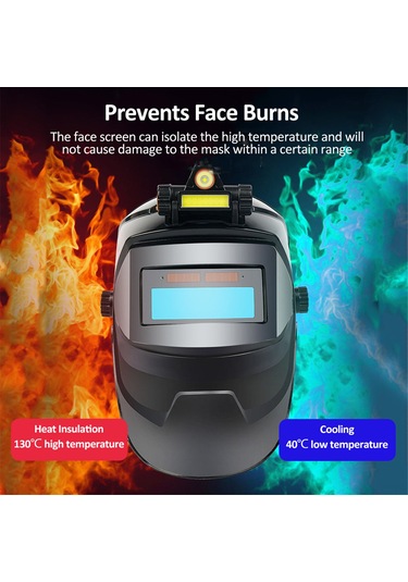 Yifomall "güneş Enerjili Otomatik Kararan Kaynak Maskesi - 9-13 Ayarlanabilir Gölgeleme, Geniş Görüş Alanı, Çift Lensli"