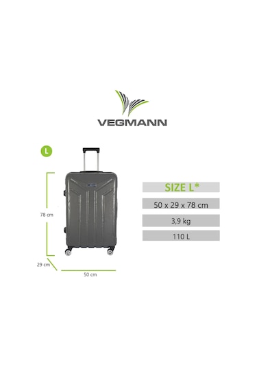 Vegmann Vela Antrasit Büyük Boy Valiz Antrasit