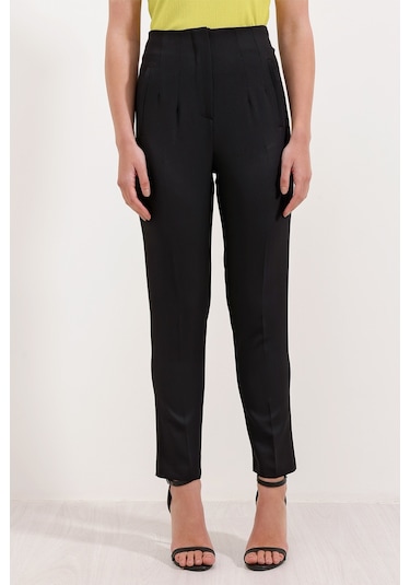 6650 Yüksek Bel Kumaş Pantolon - Siyah 6650bgd19-001-14570 001