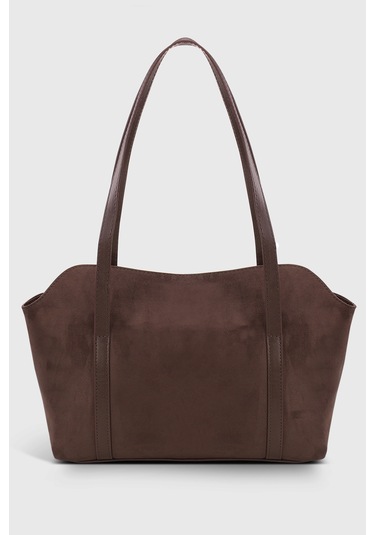 Süet Kahverengi Bowling Omuz Çantası 270 Süet Koyu Kahverengi