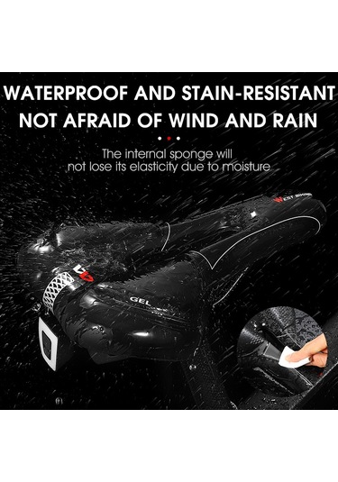 West Bıkıng Yp0801128-129 Darbeye Dayanıklı Bisiklet Selesi Nefes Alabilir Mtb Yol Bisiklet Koltuk Minderi - Yıllık Halka Desenli Silikon Tip