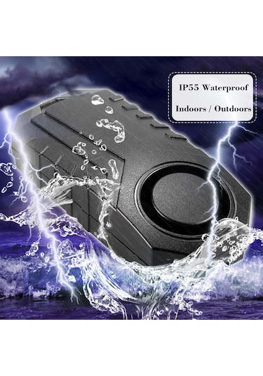 Tenfowee Bisiklet Ve Elektrikli Araçlar İçin Su Geçirmez Titreşim Alarmı, 113db Ses, 6 Zil Sesi, Uzaktan Kumandalı.