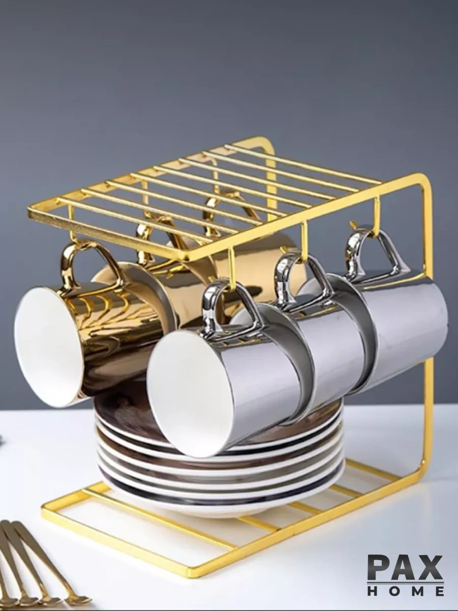 Paxon Masaüstü Bardak Ve Fincan Tutucu 38240389 Altın Rengi