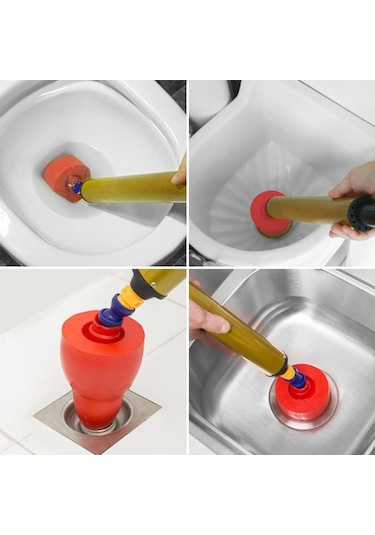 Suntek Ev Lavabo Kırmızı Için Tuvalet Pistonu Lavabo Tıkalı