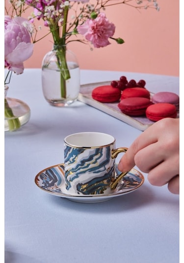 Karaca  Ocean 6 Kişilik Kahve Fincan Takımı 90 Ml