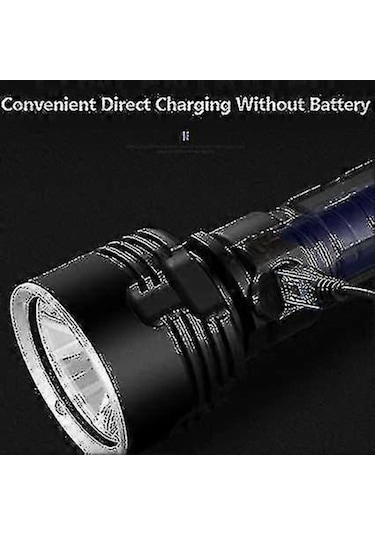 Bloomnest 30000-100000 Lümen Led El Feneri, 3 Modlu, 50w Xhp70, Su Geçirmez, Usb Şarj, Kamp/yürüyüş Işığı Asorti Çok Renkli