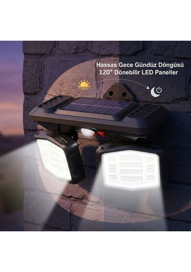 Panther Pt-2993 Solar Karanlık Ve Hareket Sensörlü Led Duvar Lambası Diğer
