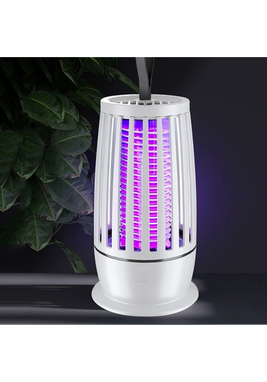 Aubyhe Usb İle Bağlı Led Akıllı Elektrikli Sinek Öldürücü - Taşınabilir Sinek Tutucu - Beyaz