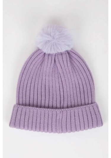 Defacto Kız Çocuk Ponponlu Bere Atkı 2li Takım C7986a824wnpr46 Mor