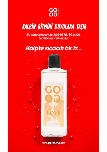 Gogo Love Kolonya 250ml Cam Şişe