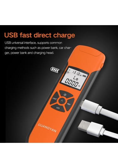 Jeemson Kompakt Optik Güç Ölçer G1000 - Yüksek Hassasiyetli Fiber Optik Kayıp Testeri -70+3 Db, 850-1625 Nm