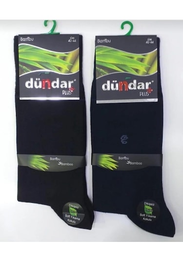 Dündar Plus 5602 Erkek Bambu Likralı Çorap 6 Siyah 6 Lacivert 12 Adet 001