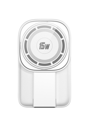 C40 3'ü 1 Arada Katlanabilir Şarj Standı Telefon İzle Kulaklık 15w Manyetik Kablosuz Şarj Cihazı Led Sıcak Işık Beyaz