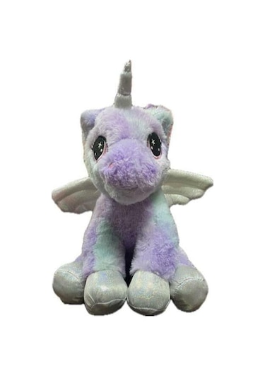 Parlak Kumaş Kanatlı Unicorn 35 Cm 62395 Çok renkli