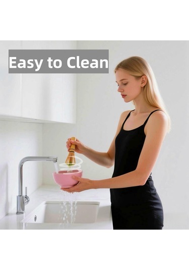 Hfambition Pembe Matcha Çay Seti - 5 Parça Profesyonel Bambu Çırpıcı Ve Aksesuarlar Pembe