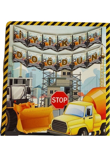 İnşaat Temalı İyi Ki Doğdun Banner Tüm Yaşlar