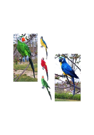 Suntek Yapay Tüylü Kuşlar Heykeli Gerçekçi Bahçe Heykel