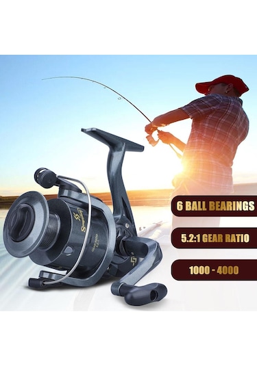 Balıkçılık Reel Çıkrık 6 Rulmanlar 5.2:1 Metal Balık Reel İplik Makarası Olta Takımı Dış Mekan Aracı 2000