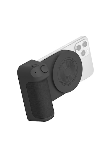 Geeroyoo Siyah Akıllı Telefon Tutucu: Manyetik Tutma, Bluetooth Bağlantı, Kablosuz Şarj 10w , Dikişli El Tutucu Ve Dahili Pil 200mah