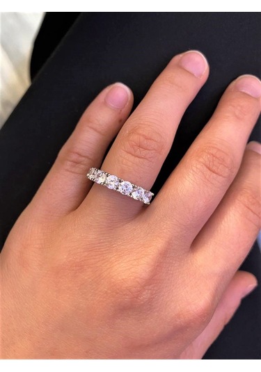 Kadın Yarım Tur Gümüş Yüzük