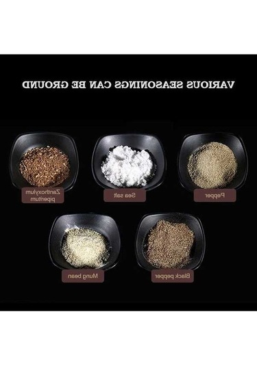 Ulzyvf Premium Baharat Değirmeni - Ayarlanabilir Tuz & Karabiber Öğütücü, 300ml, Gümüş Paslanmaz Çelik Gümüş