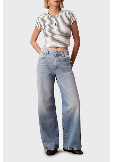 Calvin Klein Bayan T Shirt Lv047f833g Xdy Siyah Beyaz