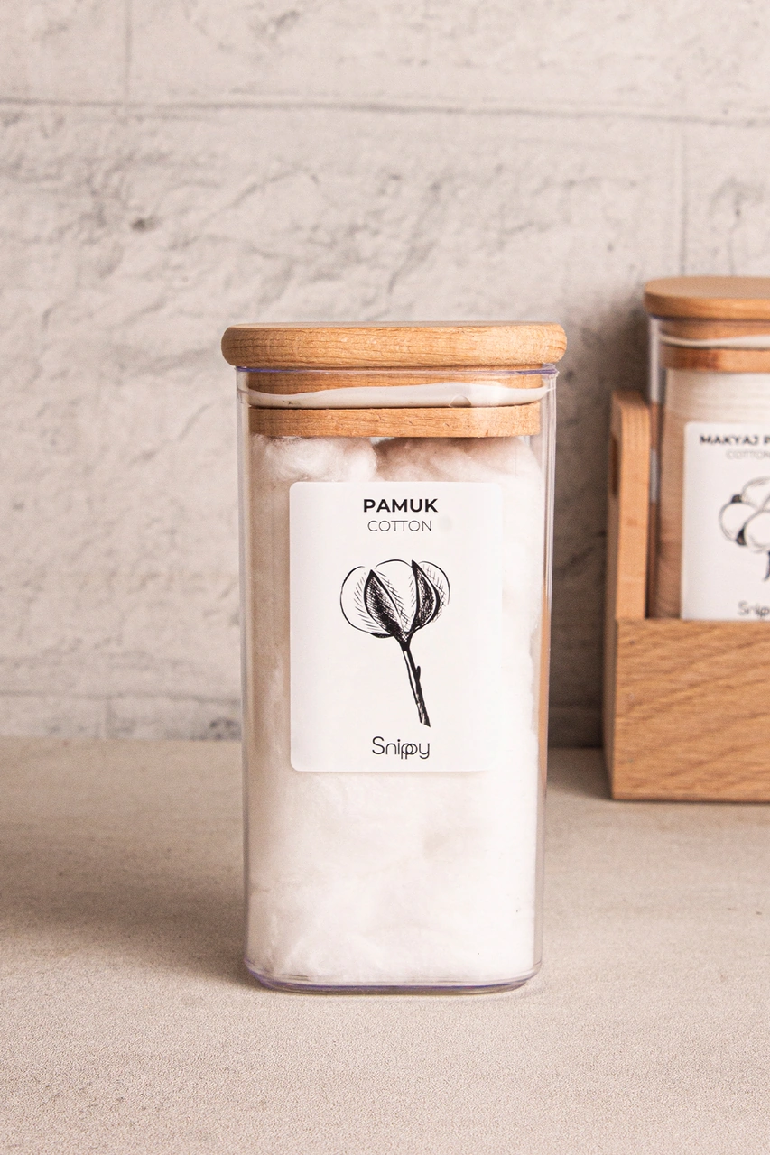 Tubbly - 3'lü Standlı Kare Ahşap Vakum Kapaklı Banyo Düzenleyici Plastik Banyo Seti Etiketli Ahşap